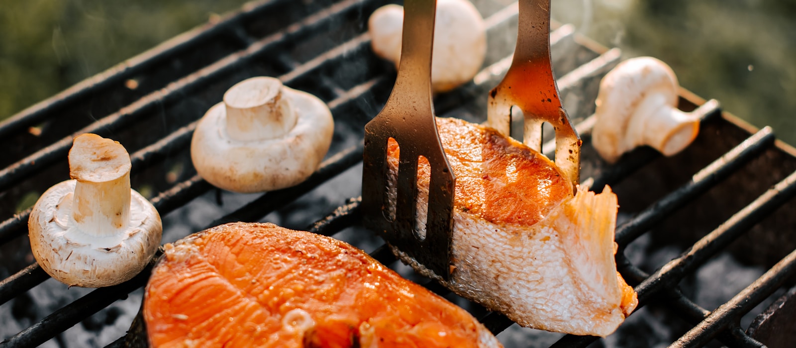 Lachs auf dem Grillrost